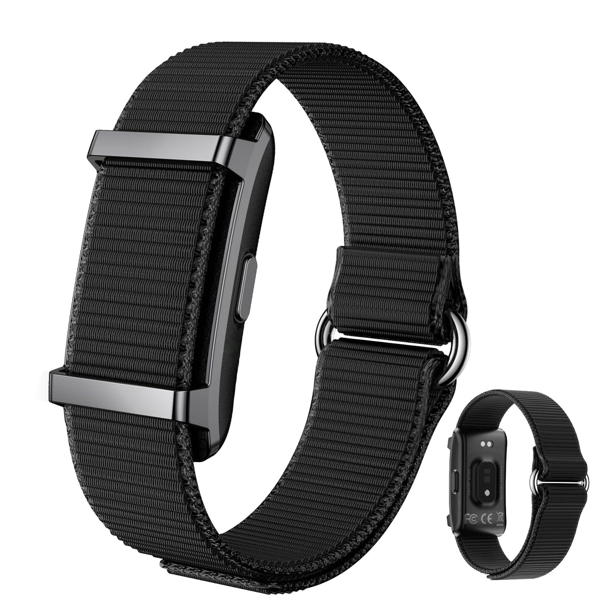 qiunhang front profile view showing sleek black design and comfortable curve benefit: discreet all-day wear