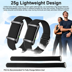 qiunhang on wrist for scale comparison showing its lightweight 25g build benefit: almost unnoticeable