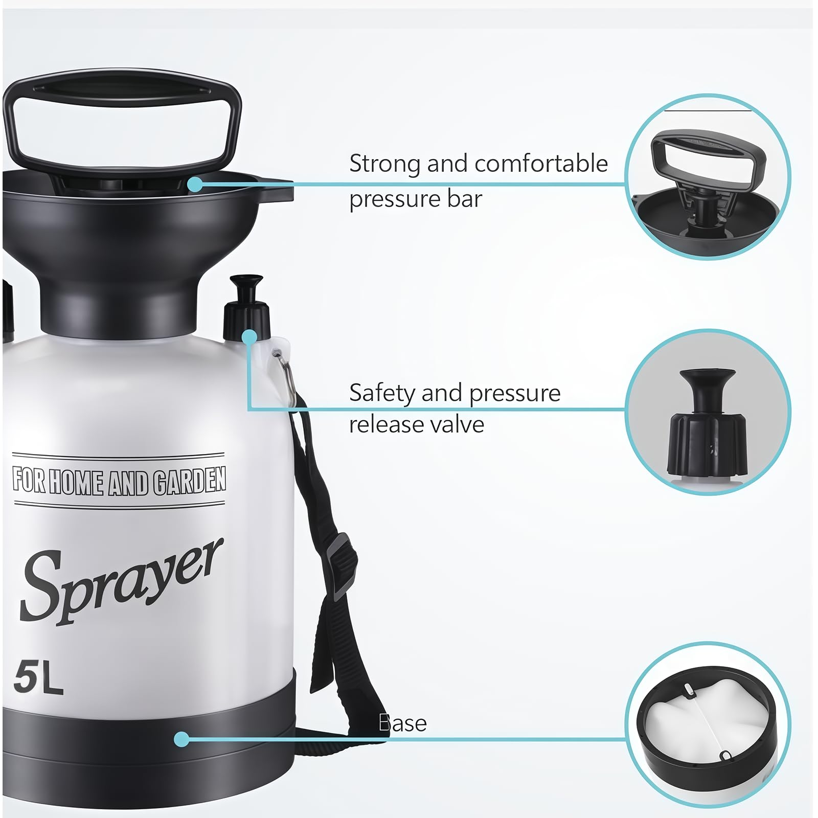 QIYUNI removable hose and shower head detached for versatile use