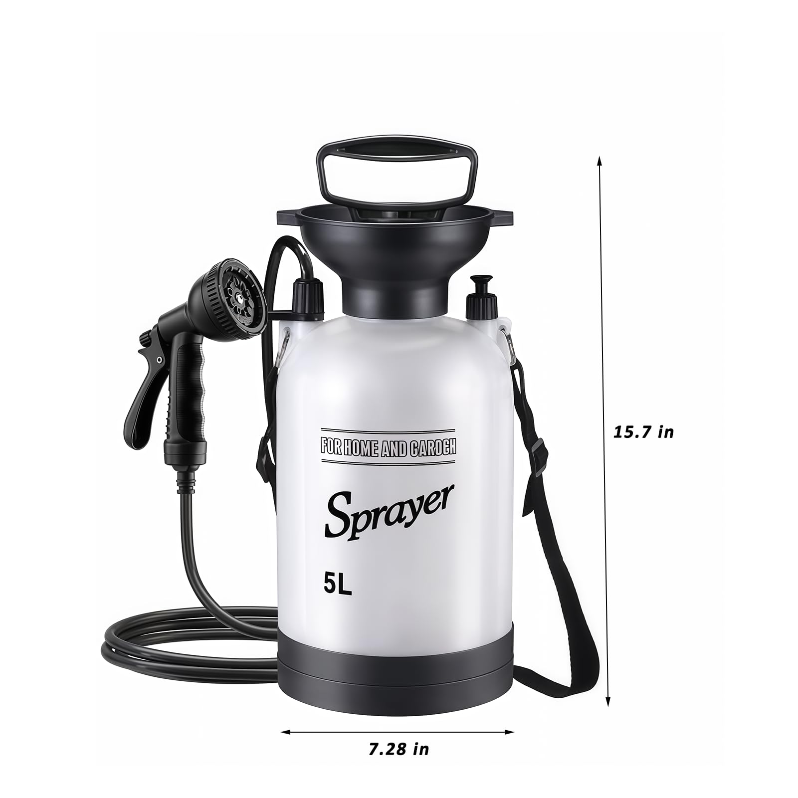 QIYUNI rotating nozzle detail showing 10 spray modes for cleaning control