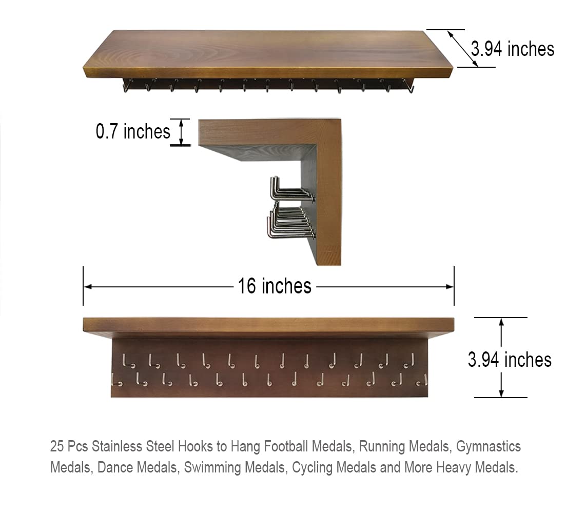 Qktxktzy top shelf texture with anti-slip surface securing trophies safely
