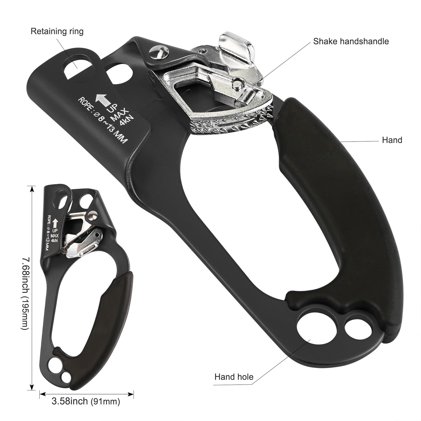 QKURT ascender in tree climbing situation shows practical use and improved vertical mobility