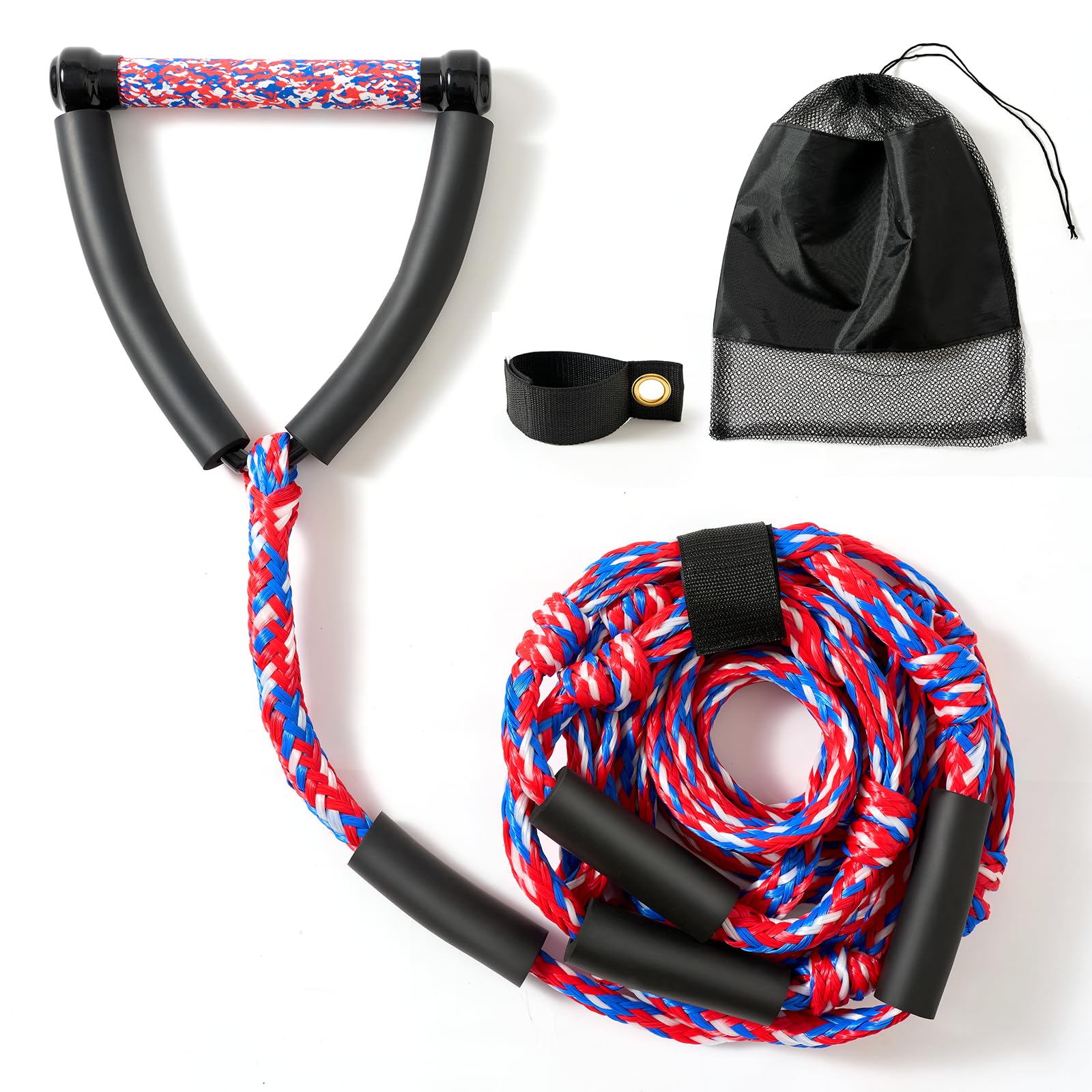 QLOOASEA front packaging showing full rope and accessories for easy identification