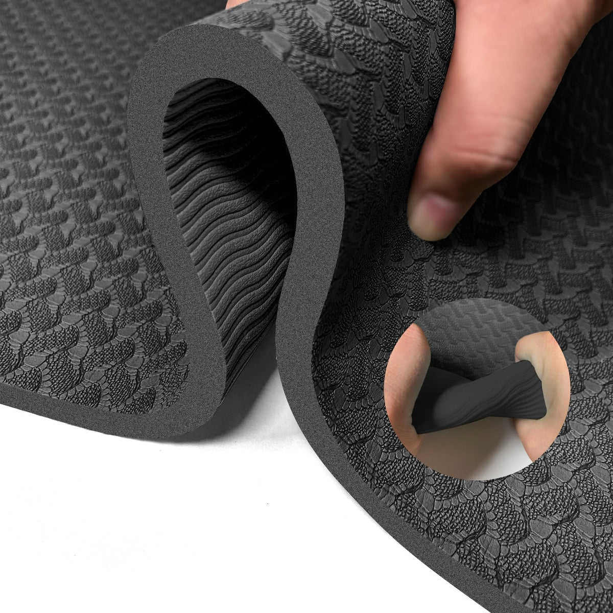 QMKGEC mat front view showing brand and size, enhances purchase clarity