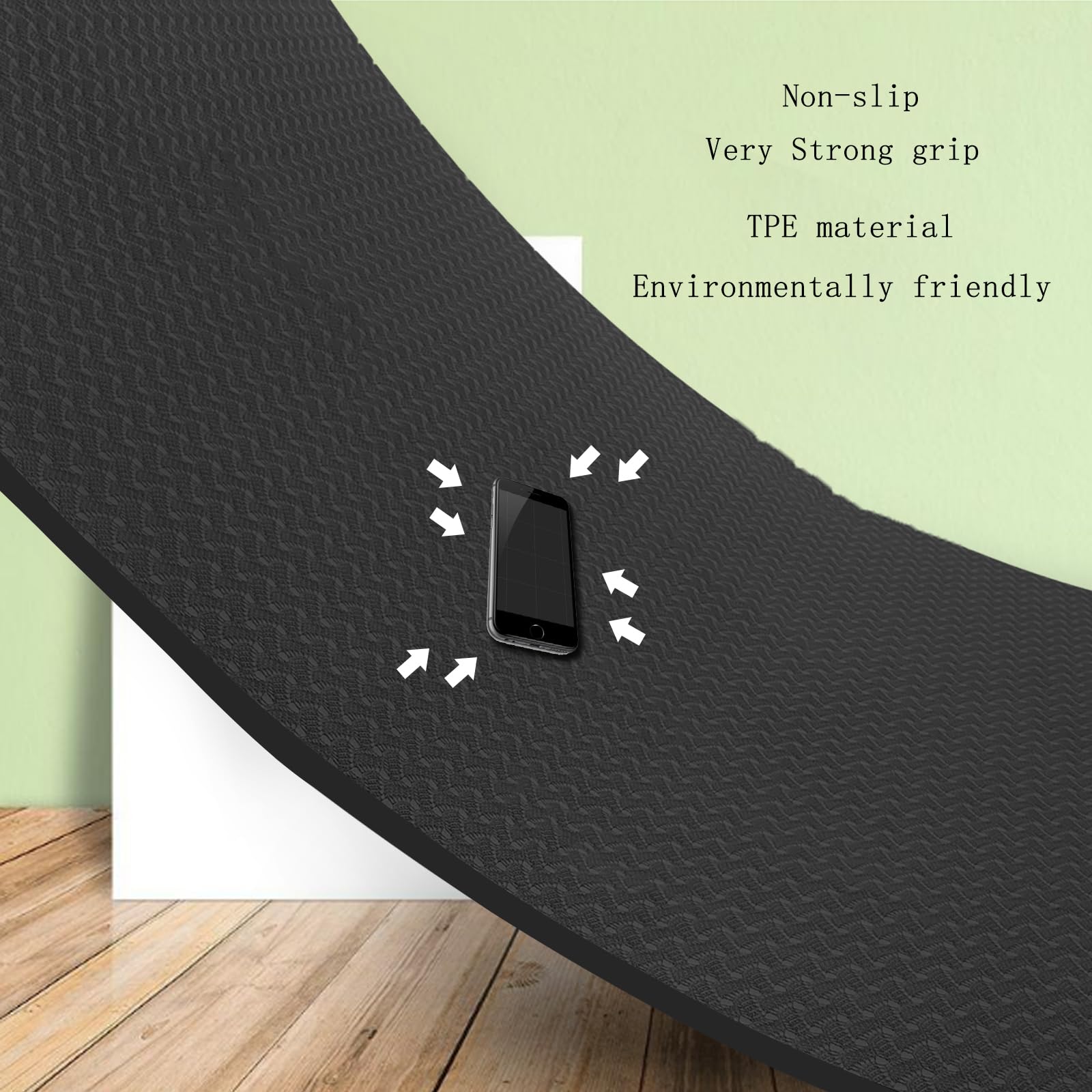 QMKGEC rolled mat with carrying strap illustrating portability benefit