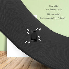 QMKGEC rolled mat with carrying strap illustrating portability benefit