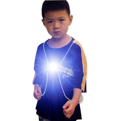 QNLALZM front view vest lit showing full 360° visibility and safety