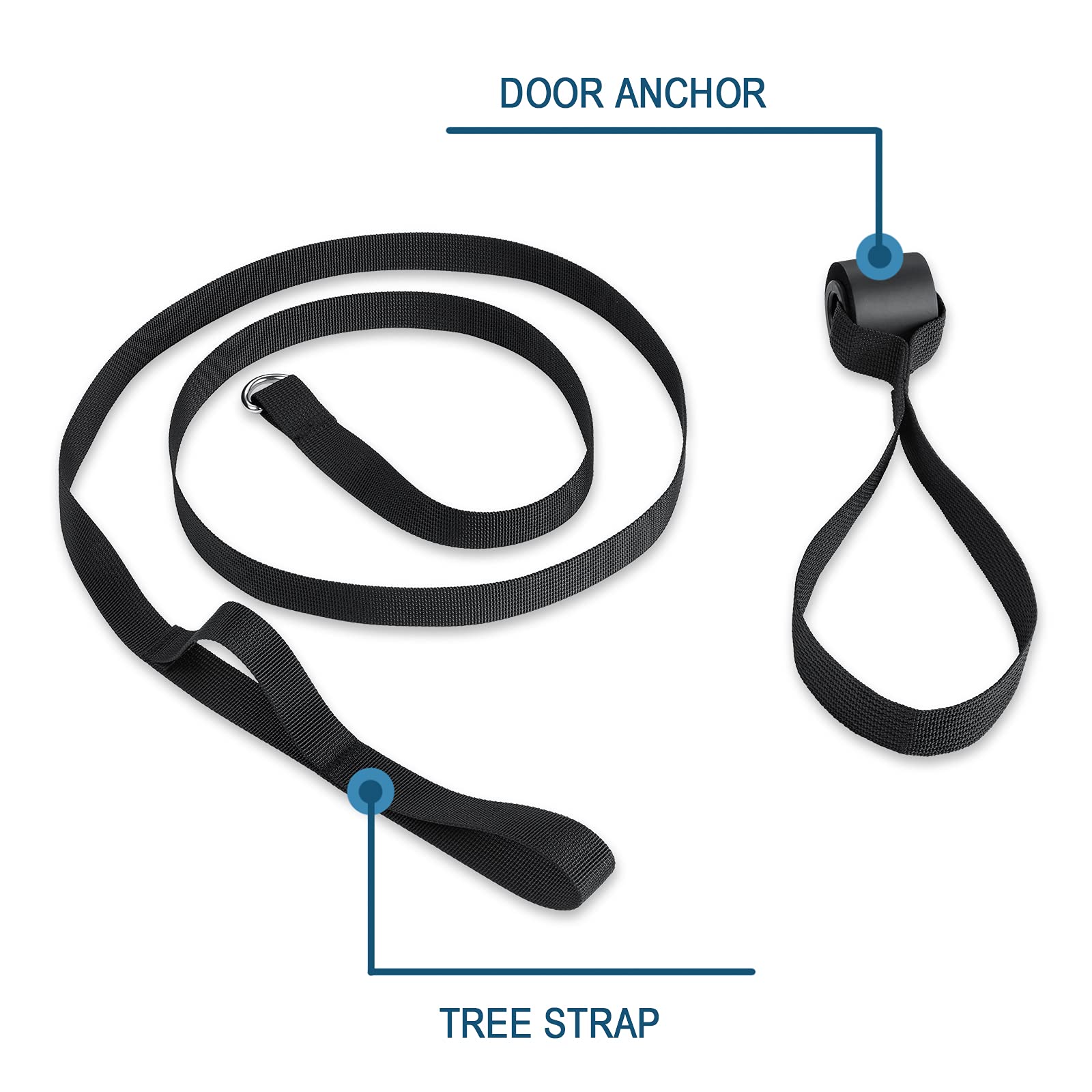 QOGIR attached to a door anchor for indoor practice and space-saving training