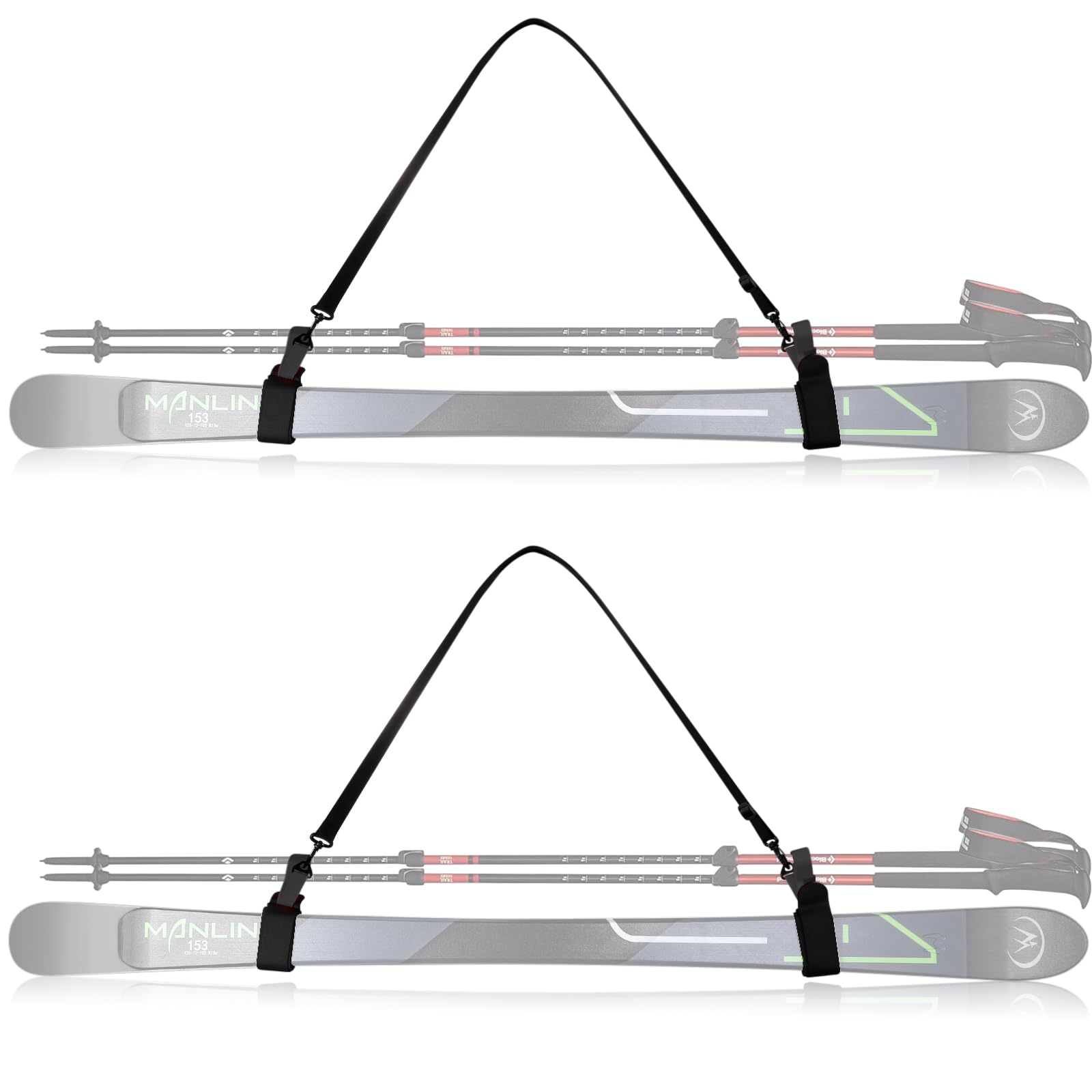 QOGIR front view strap and poles showing compact transport benefit