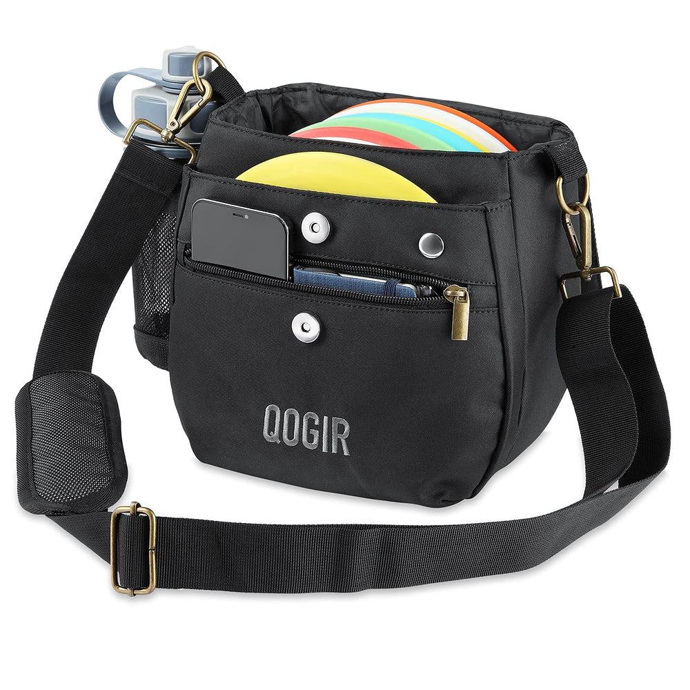 QOGIR front view showing compact disc storage and quick-access benefit