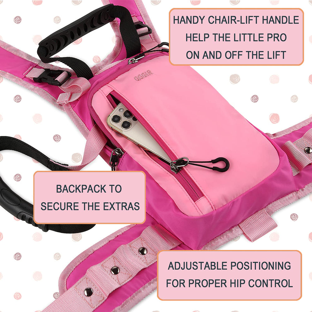 QOGIR sturdy lift handle being used to easily lift and steady child
