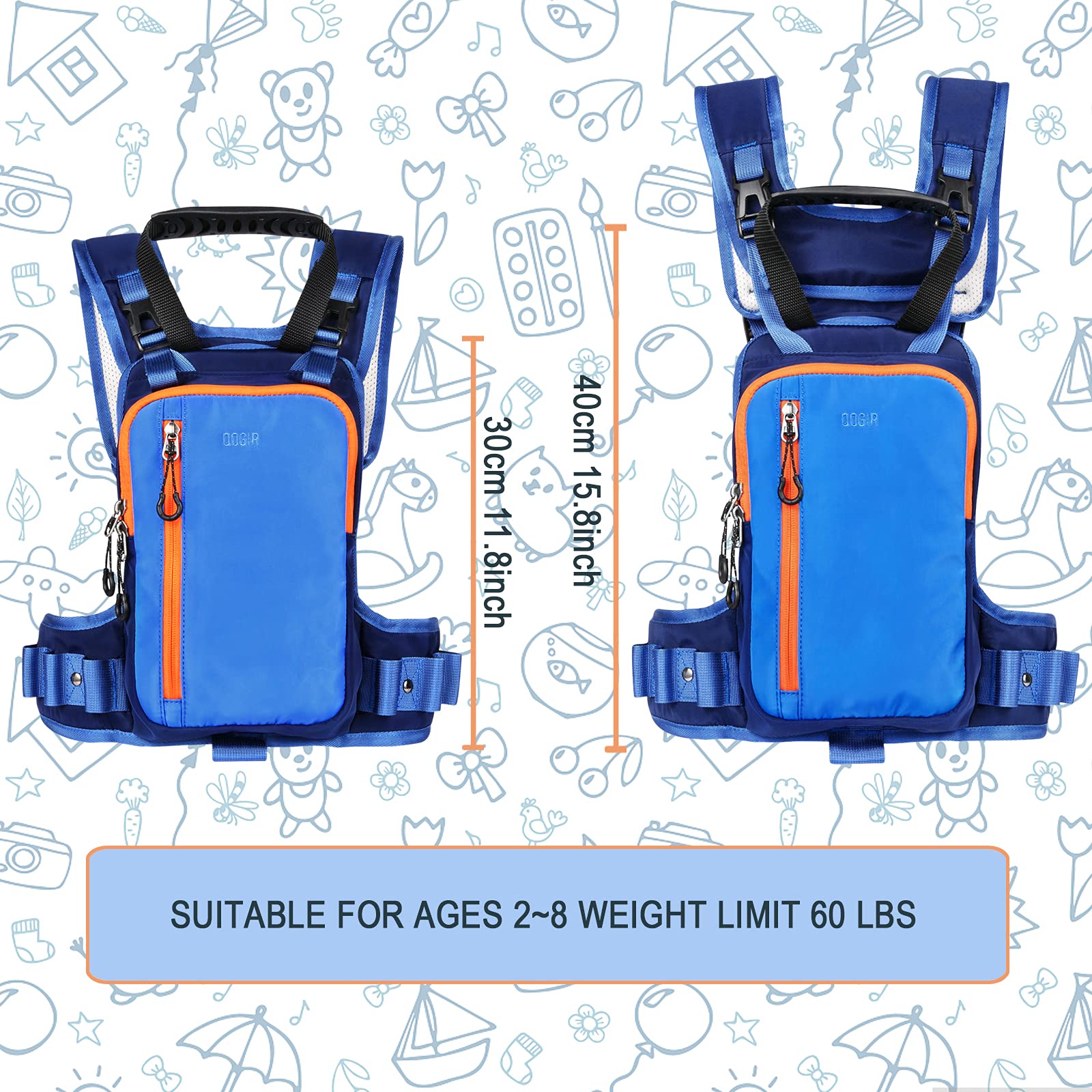 QOGIR mini backpack pocket zipped for storing leashes and small slope essentials