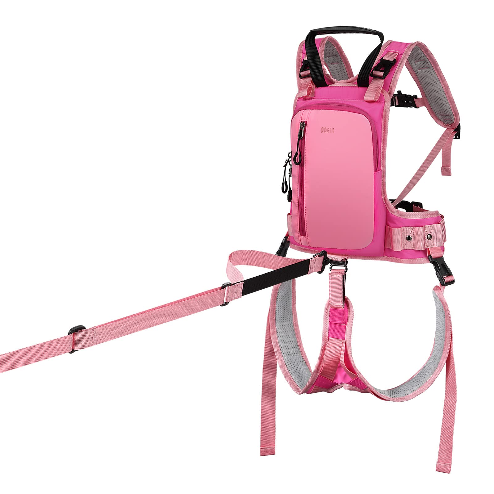 QOGIR detailed leash with shock absorber showing smoother pulls for safety