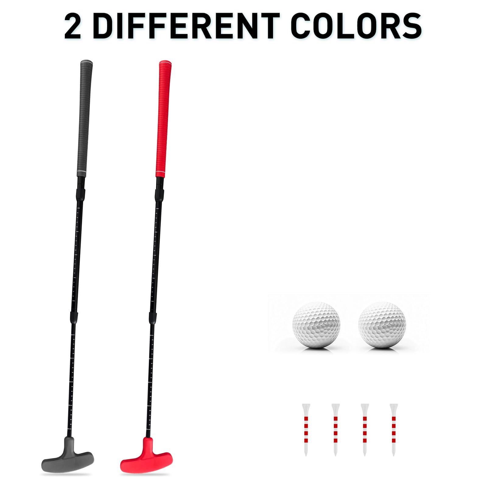 QPPKII collapsed foldable putter emphasizing compact storage and easy travel