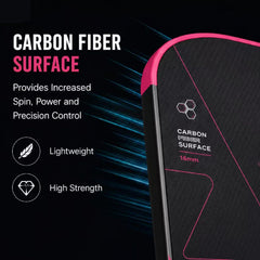 QPVZX textured carbon surface close-up highlighting spin-enhancing texture and control
