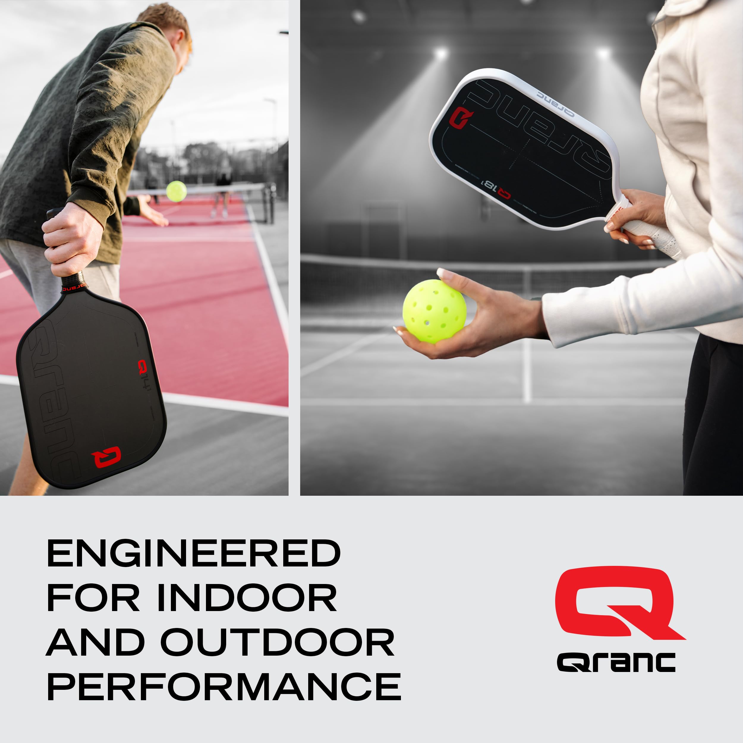 QRANC ball beside ruler size comparison confirming regulation dimensions for tournaments