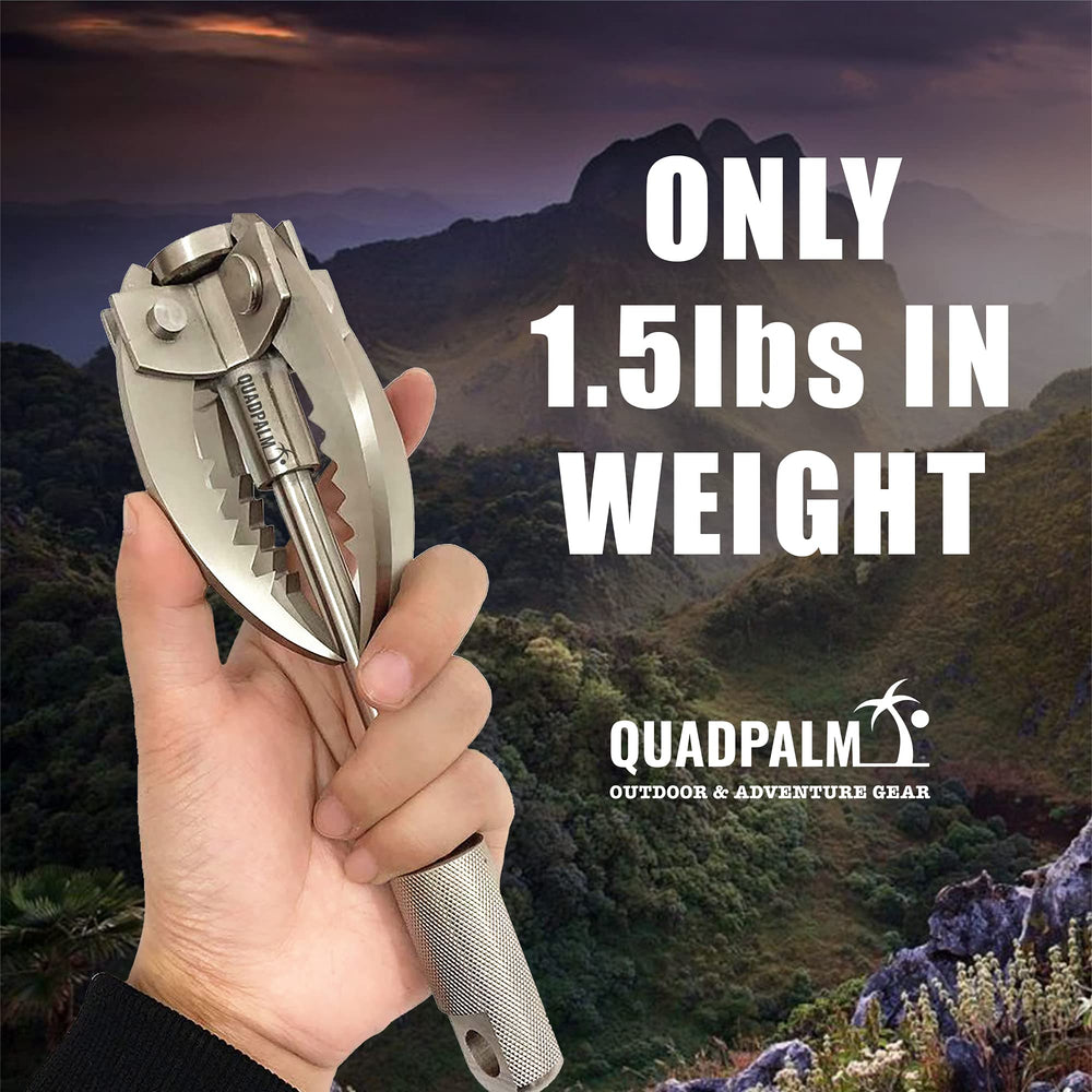 QUADPALM used as boat anchor showing stability for small craft and kayaks
