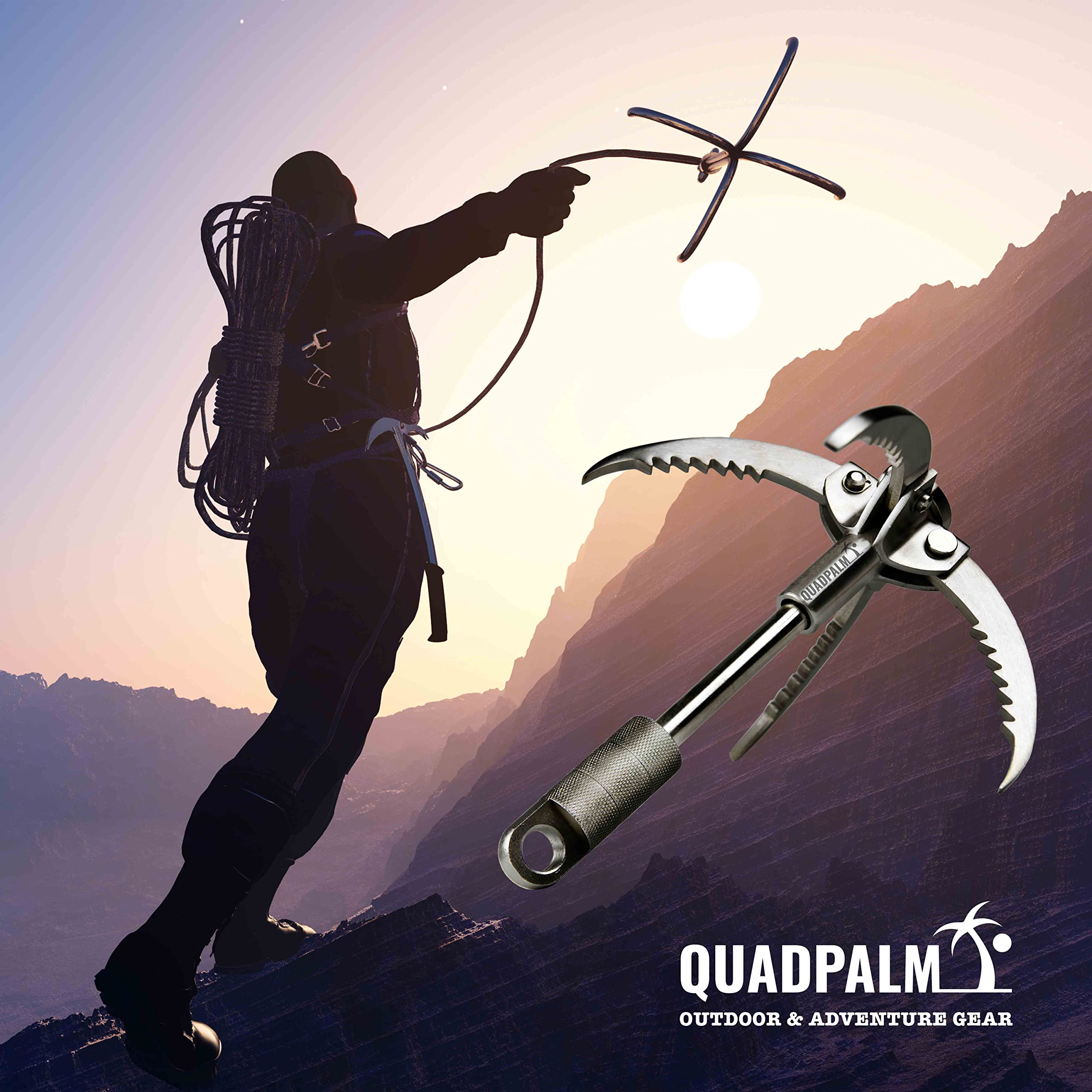 QUADPALM material and rope certification label showing safety and quality