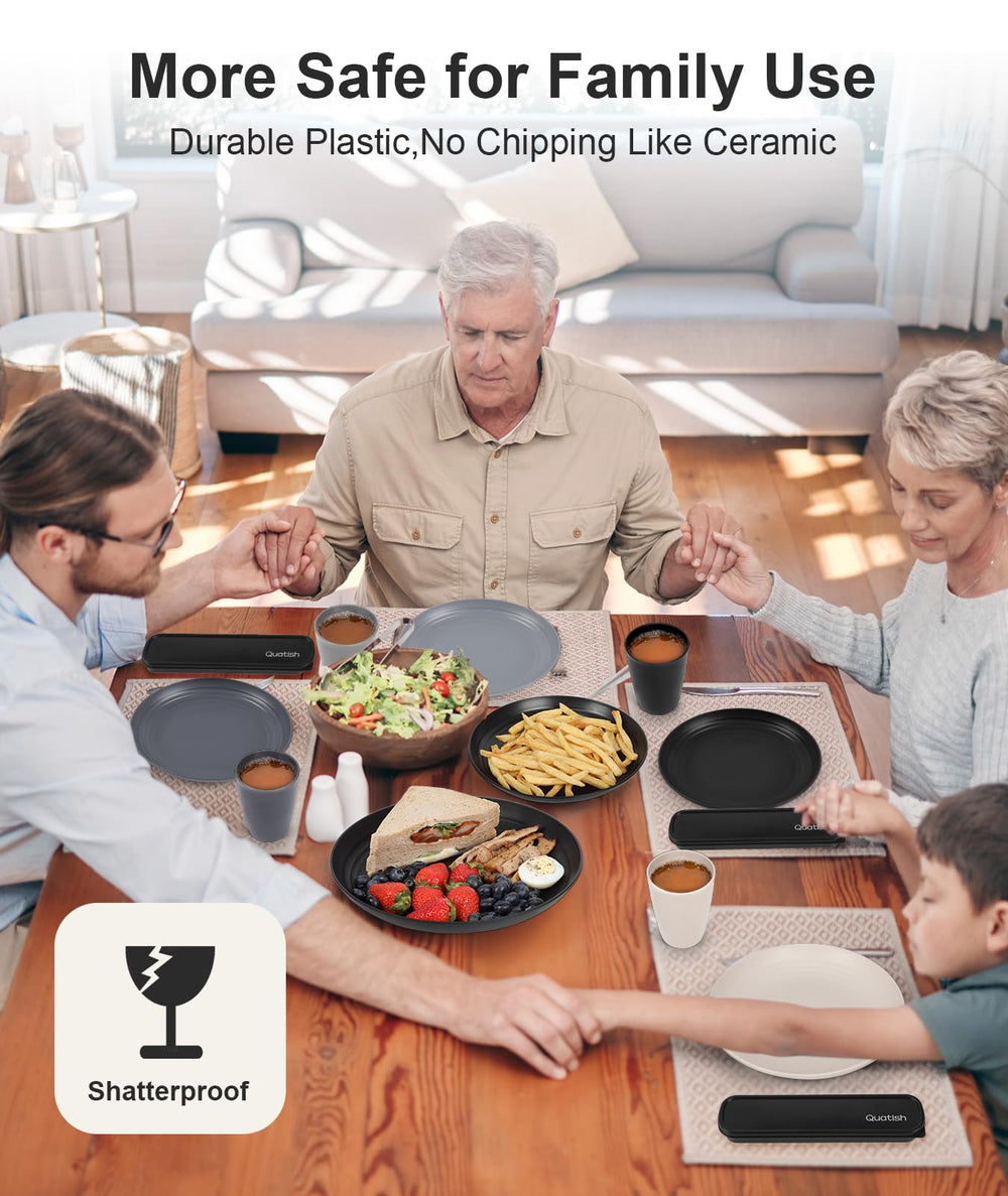 Quatish dining scene outdoors showing versatile use for picnics and gatherings benefit