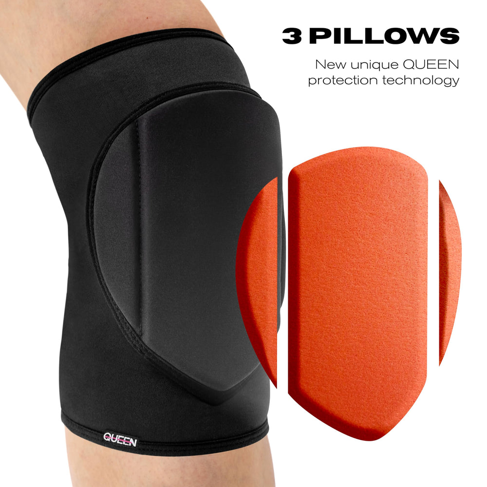 Queen Wear inner ventilation holes visible to keep knees cool and reduce sweat