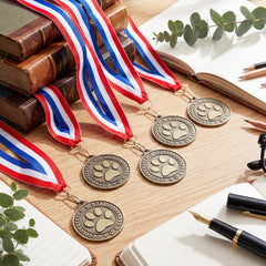 Quelay blank back of medal showing engraving area for personalized keepsakes