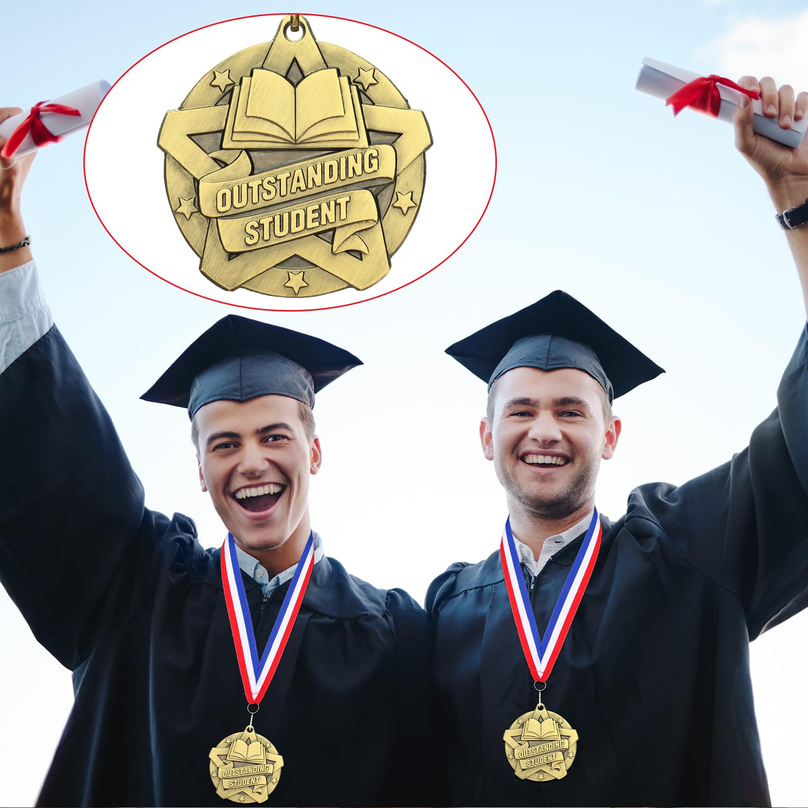 Quelay group display of thirty medals ideal for bulk classroom awards