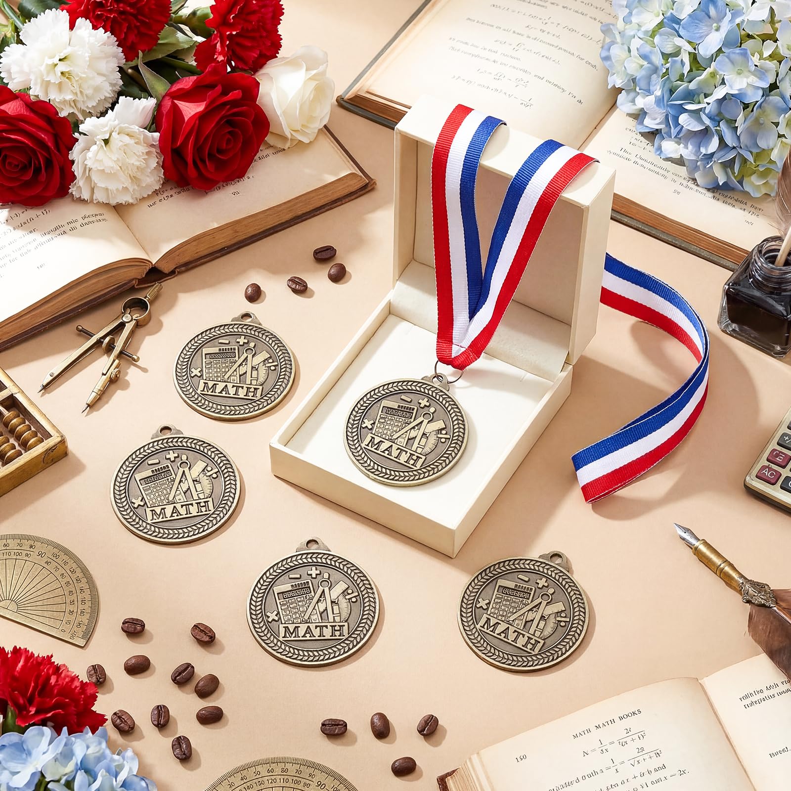 Quelay medal held in hand showing scale and classroom suitability