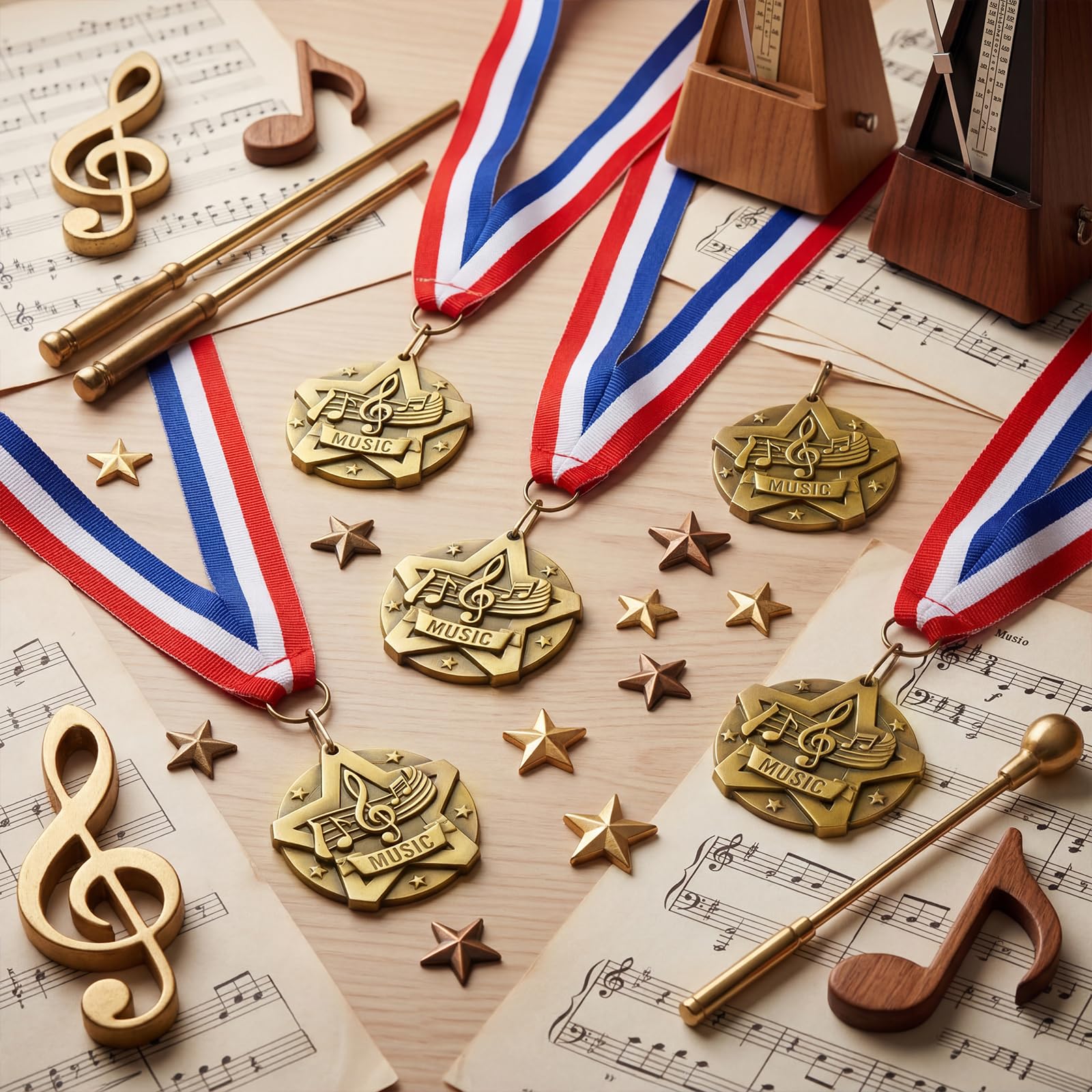 Quelay full array of 30 medals ready to distribute at school events