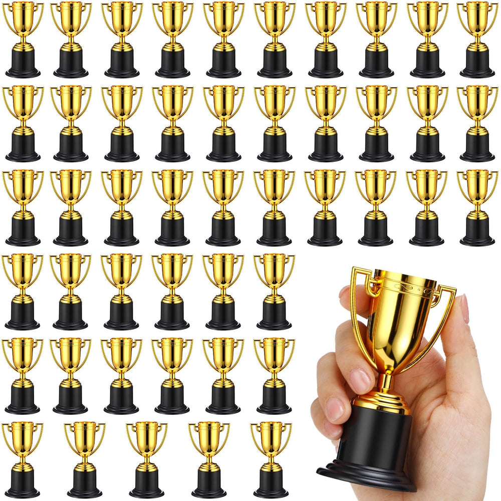Quelay front view of single mini trophy highlighting award appearance and affordability