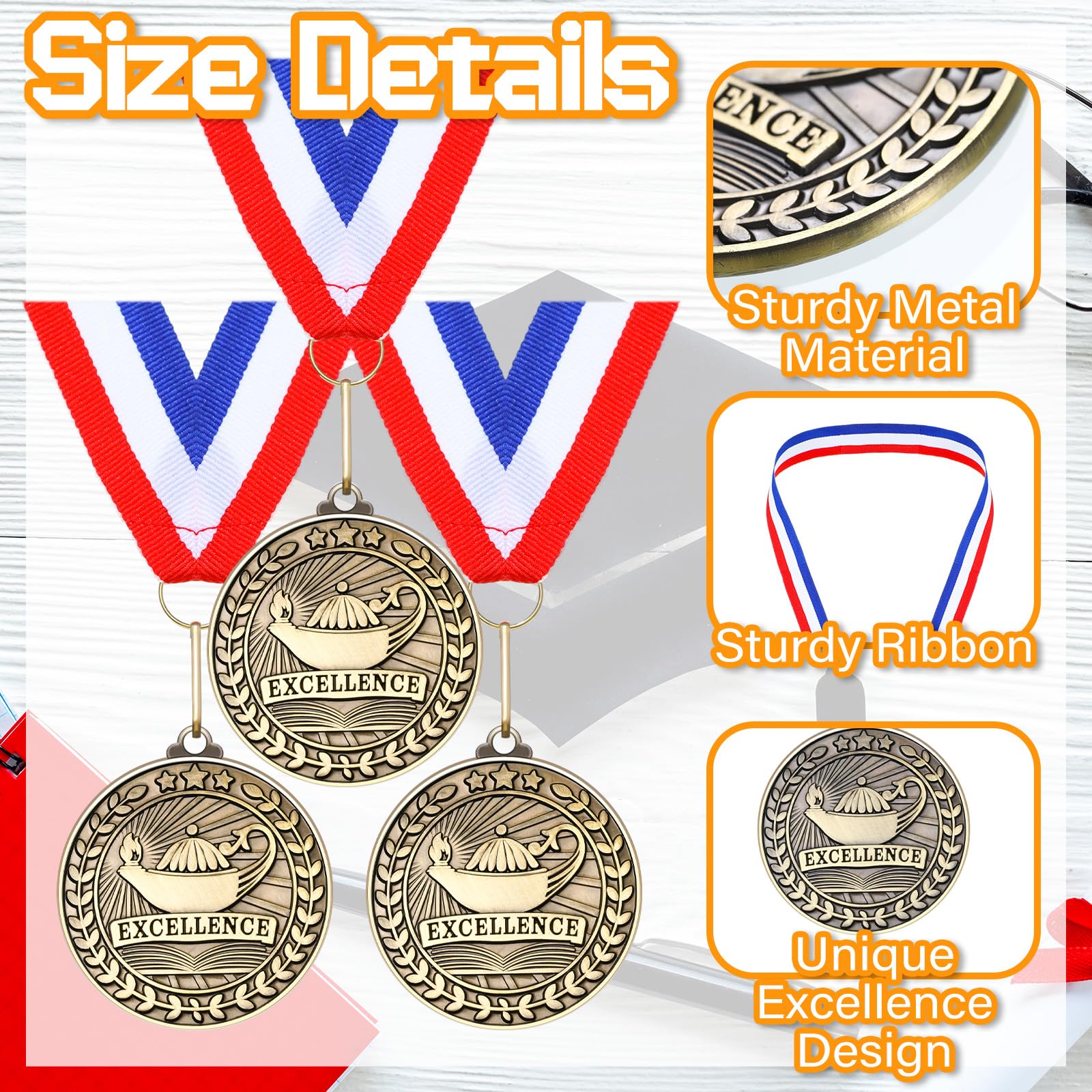 Quelay red-white-blue ribbon and attachment showing comfortable wear and durability