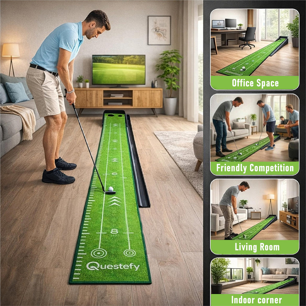 Questefy non-slip backing detail keeping mat stable on floors for safer strokes