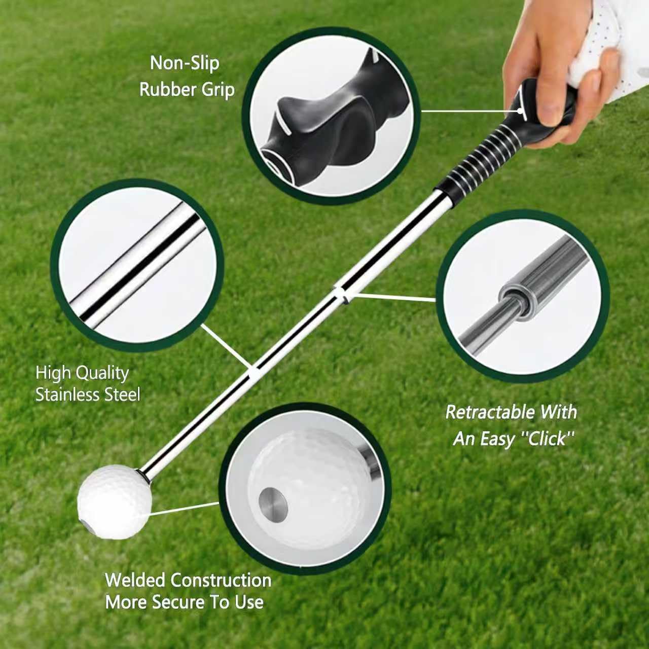 Quewpk retracted for travel compact design fits golf bag