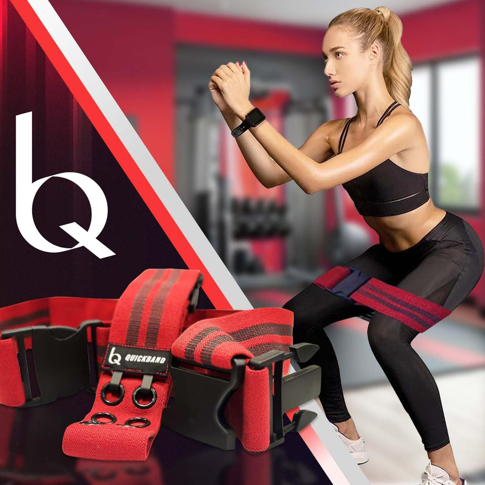 QuickBand lifestyle home gym scene showing quick transitions and convenience