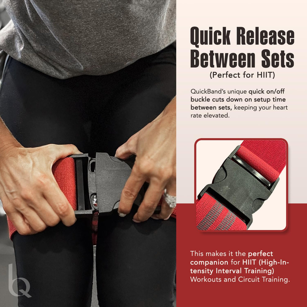 QuickBand size comparison on scale showing adjustable fit across sizes
