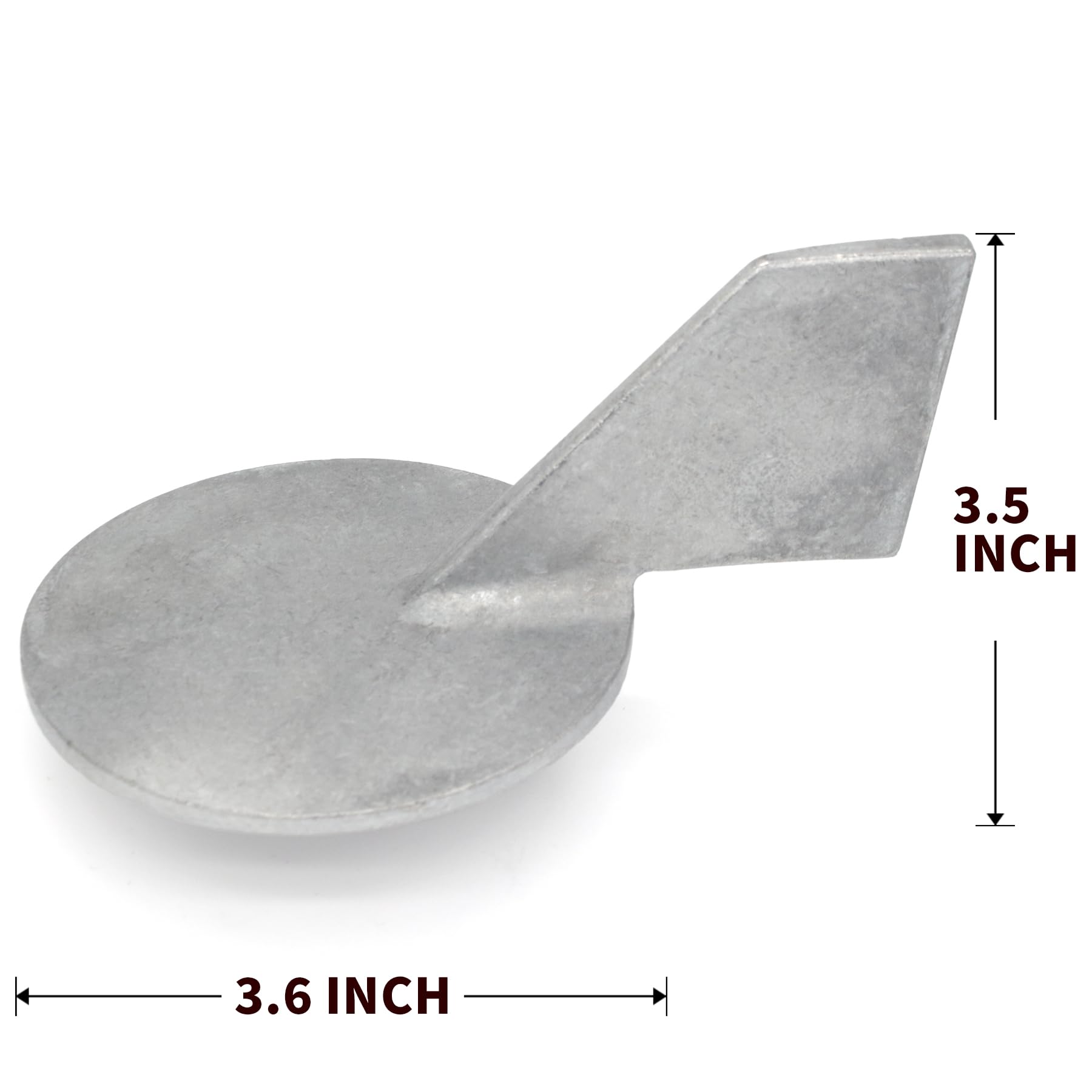 QUICKMARINE trim tab anode close-up of zinc texture and casting details for reliable sacrifice