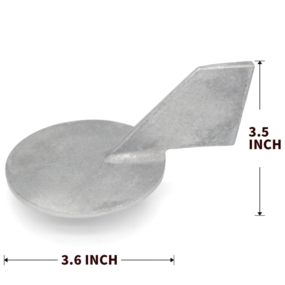 QUICKMARINE trim tab anode close-up of zinc texture and casting details for reliable sacrifice