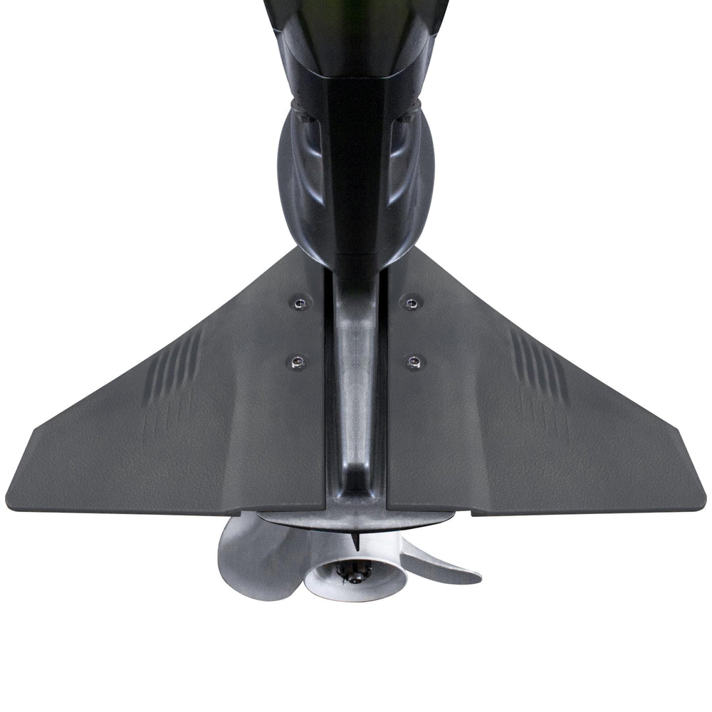 QUICKMARINER front view of hydrofoil stabilizer showing mounting profile and fit benefit