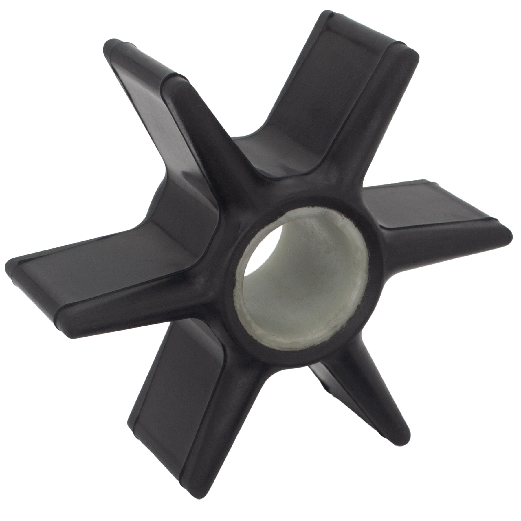 QUICKMARINER impeller installed in lower gearcase demonstrating correct alignment