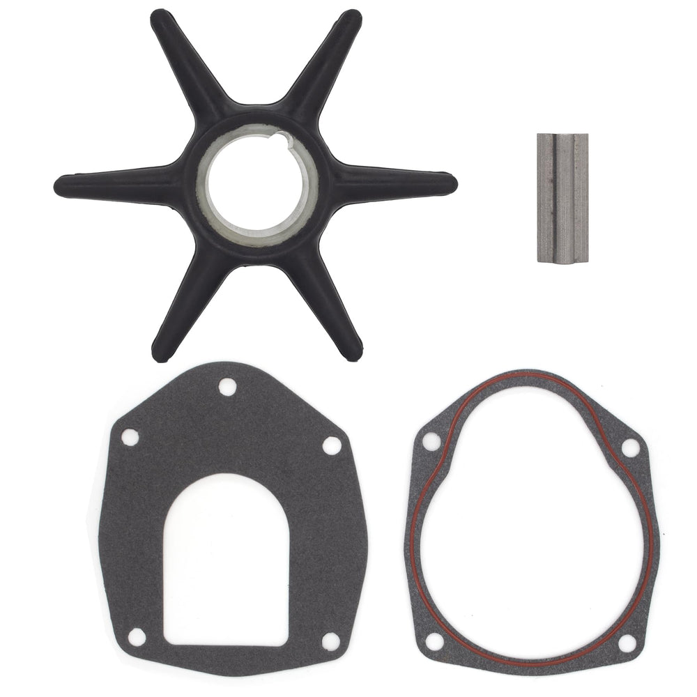 QUICKMARINER impeller next to ruler showing precise diameter and shaft fit