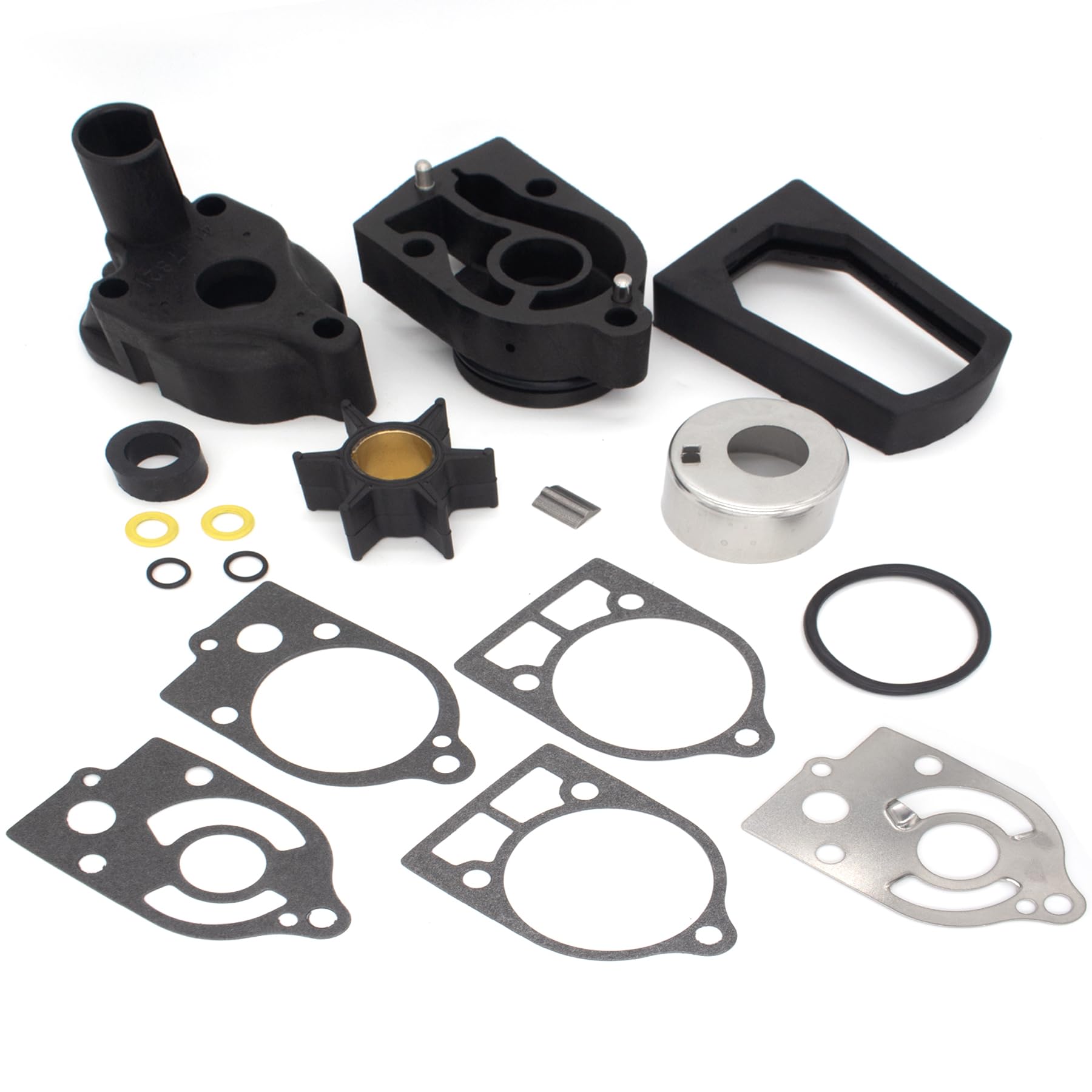 QUICKMARINER wear plate and gaskets laid out to highlight complete sealing parts