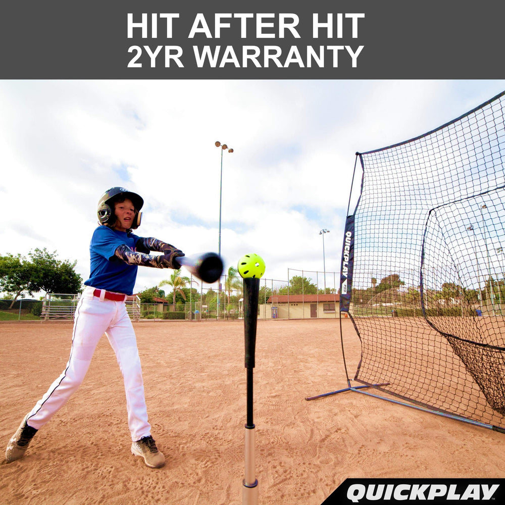 QUICKPLAY ball held in hand illustrating authentic size and feel