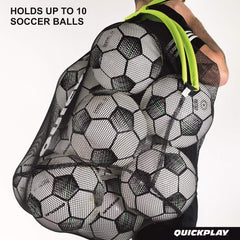 QuickPlay Target Sax closeup of knotless mesh and hinge for durable ball capture