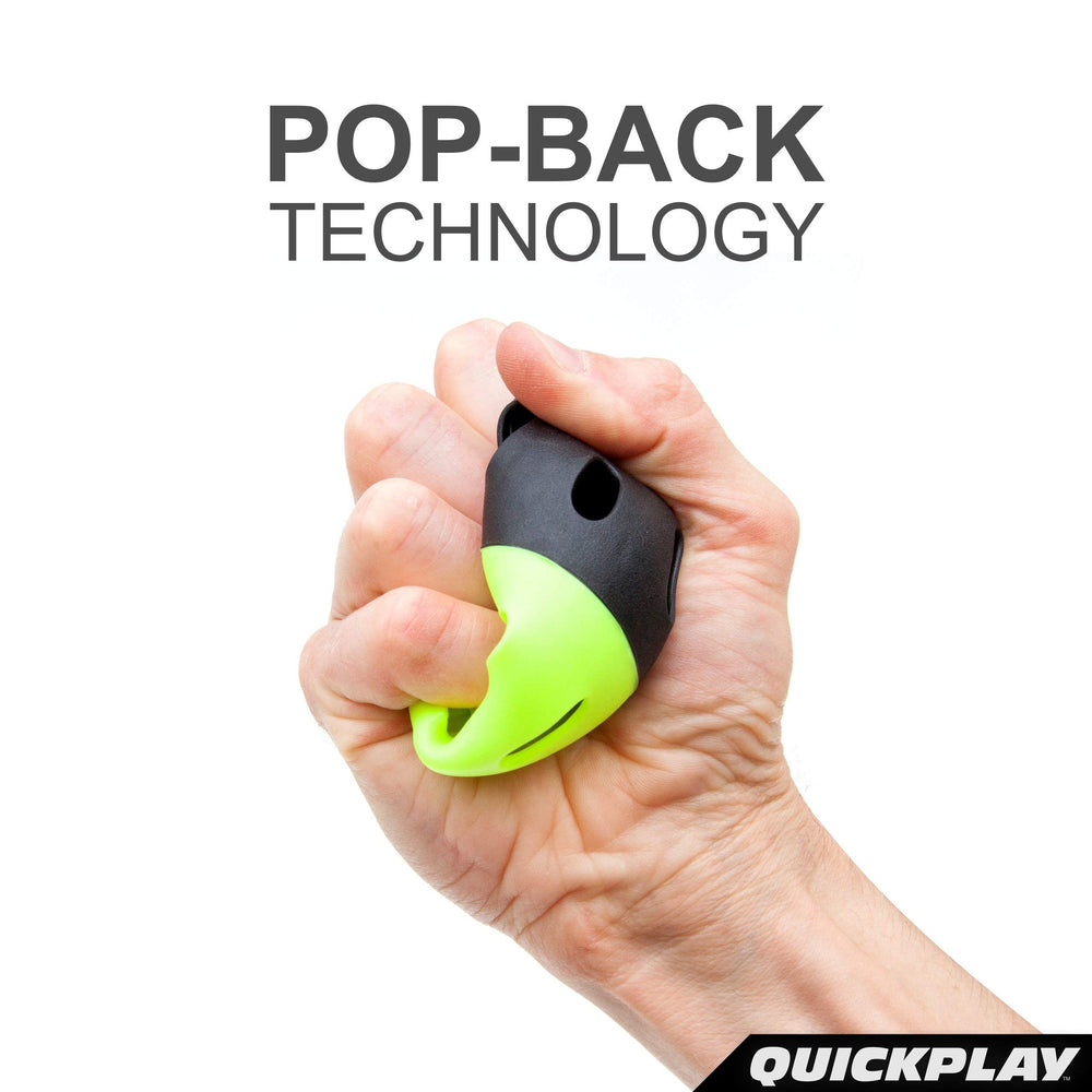 QUICKPLAY two-tone hemispheres displaying visible spin and tracking