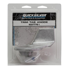 Quicksilver anode close-up of cast aluminum and markings, ensures OEM quality