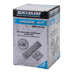 Quicksilver close-up of cast aluminum anode surface highlighting durable construction