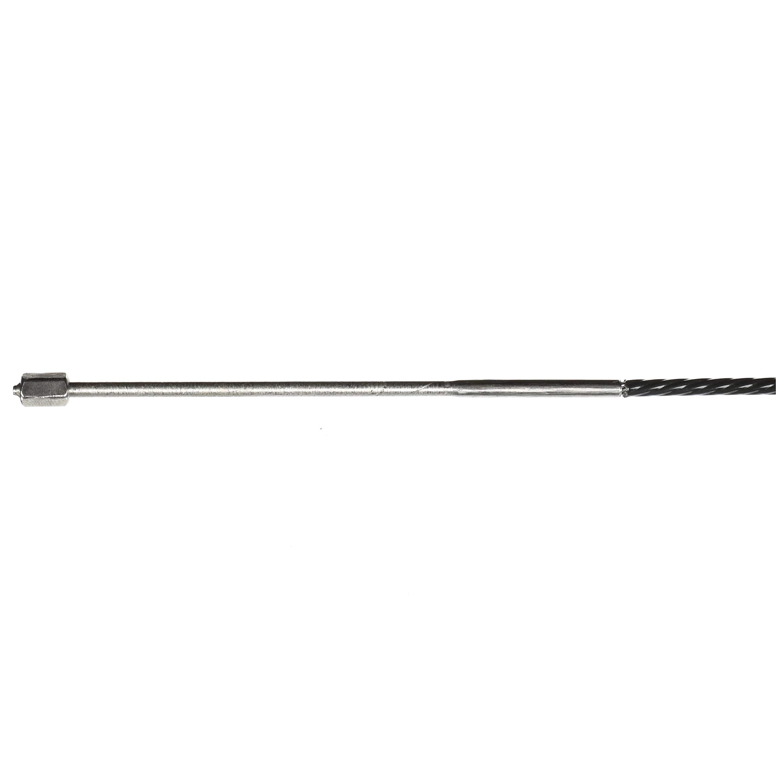 Quicksilver lower shift cable next to measuring tape showing correct length fit