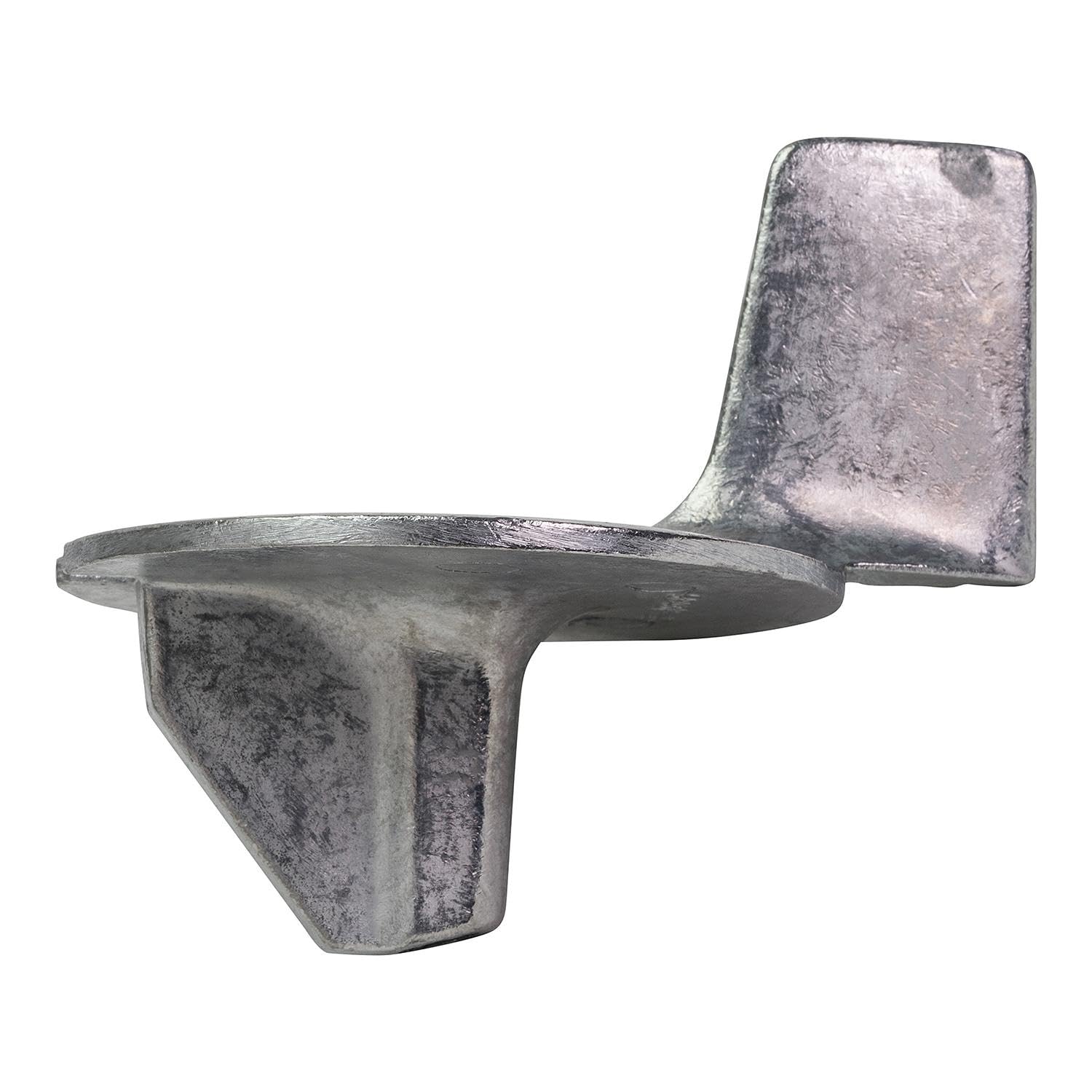 Quicksilver trim tab anode front view showing fit and OEM design benefit