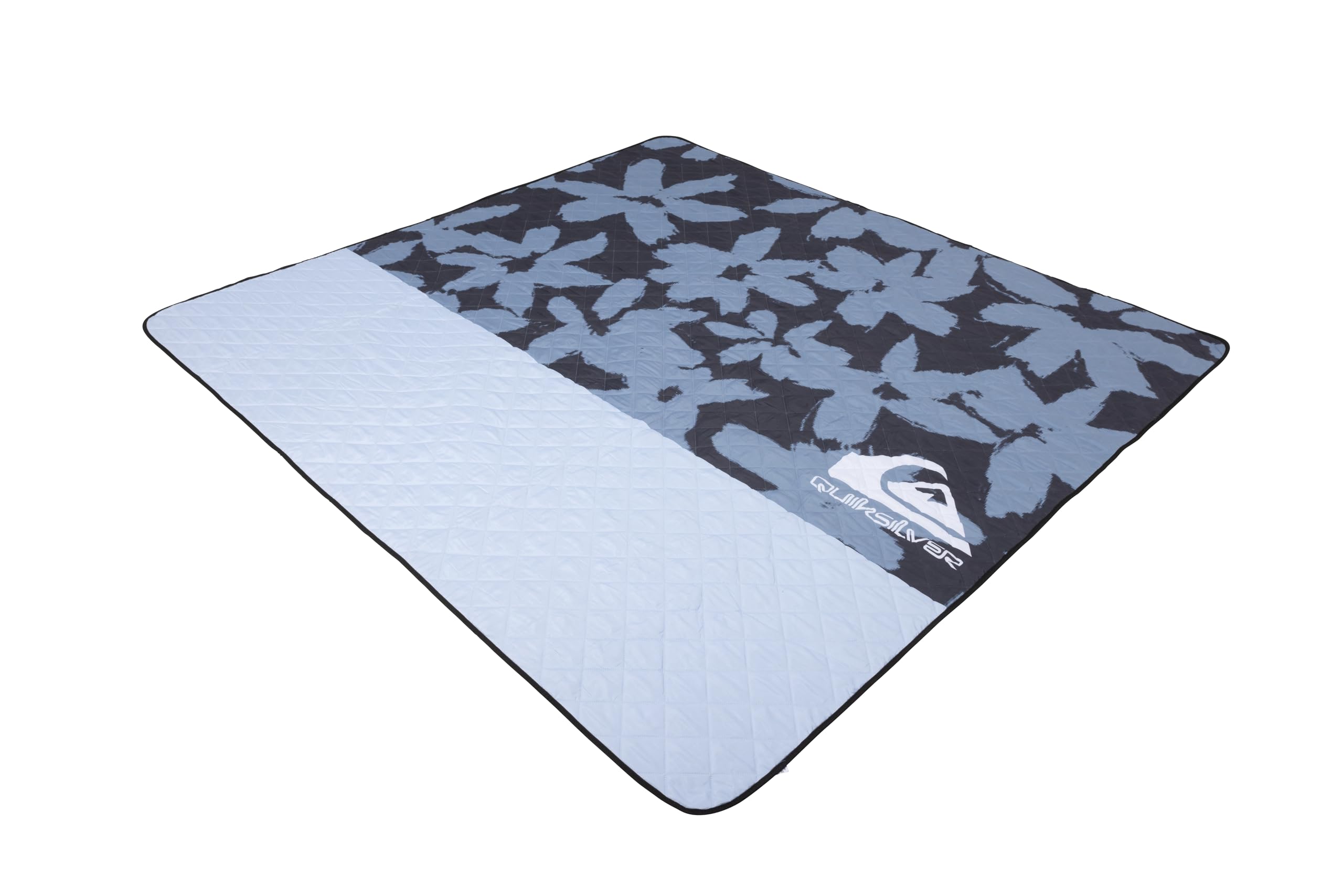 Quiksilver front view of folded blanket showing compact portability and storage benefit