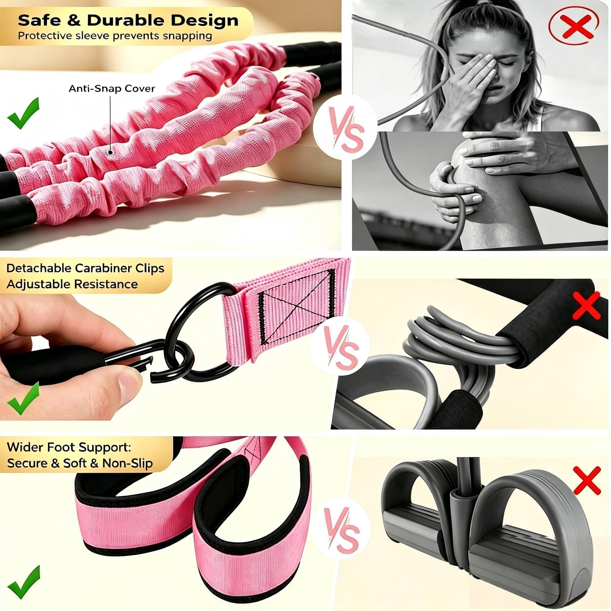 Quilive ankle strap detail with padding providing secure comfort during leg exercises