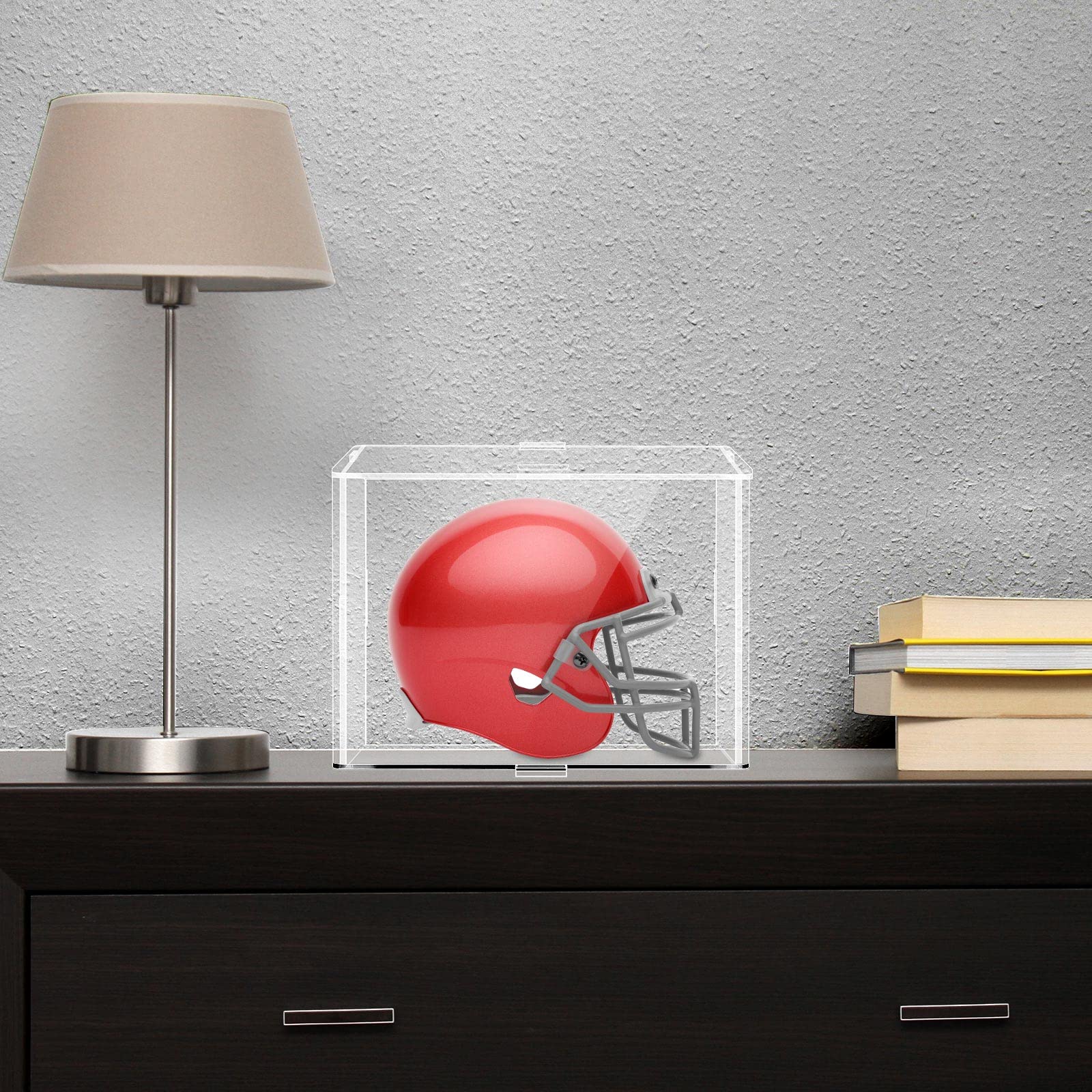 Qunclay styled shelf with two boxes in home display, improves room presentation benefit